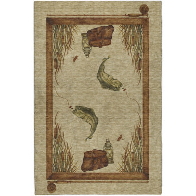 Premium Machine Washable Dream Shag Fish Rug
