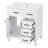 30" White Bathroom Vanity with Ceramic Sink
