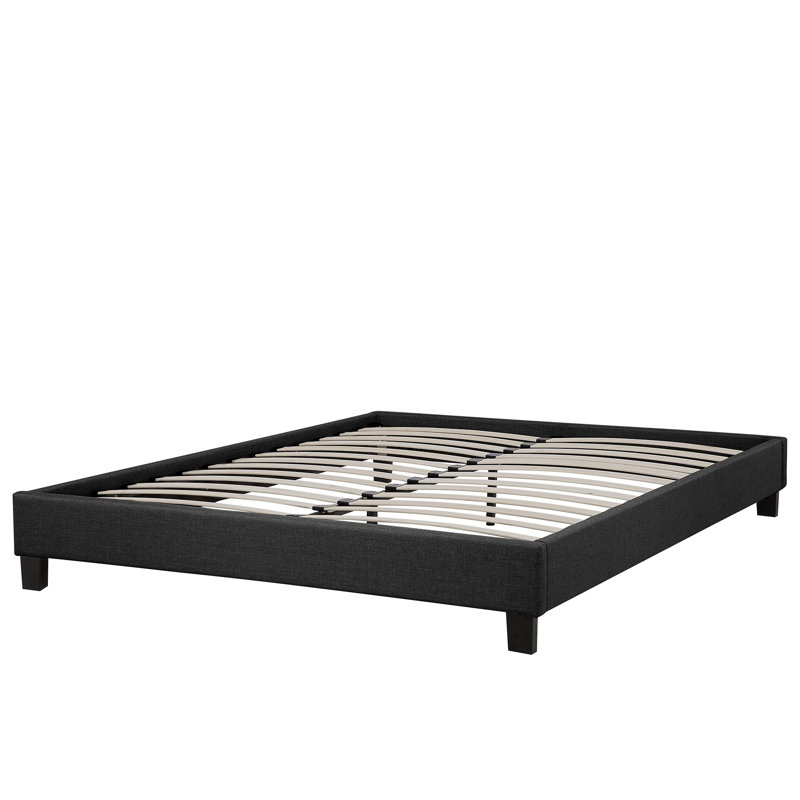 Kirkham Upholstered Bed, Grey, European Double (140 x 200cm)