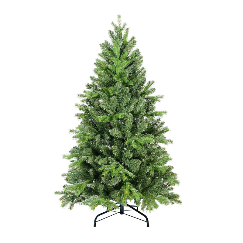 Arbre de Noël automatique vert PE / PVC avec support en métal, 9'