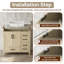 Ensemble de meuble-lavabo simple autoportant 36 po avec plateau en composite Adria-744422451