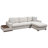 Luxury Corner Sofa with Beech Wood Frame, 102.4 x 76.4 x 33.5 inches | 100% Polyester Fabric, Dry-Cleanable | Includes 2 Portable Cushions (18 x 18 inches) | Soft Grey Foam & Spring Seating | Elegant Scandinavian Design-1992386183-1992386182