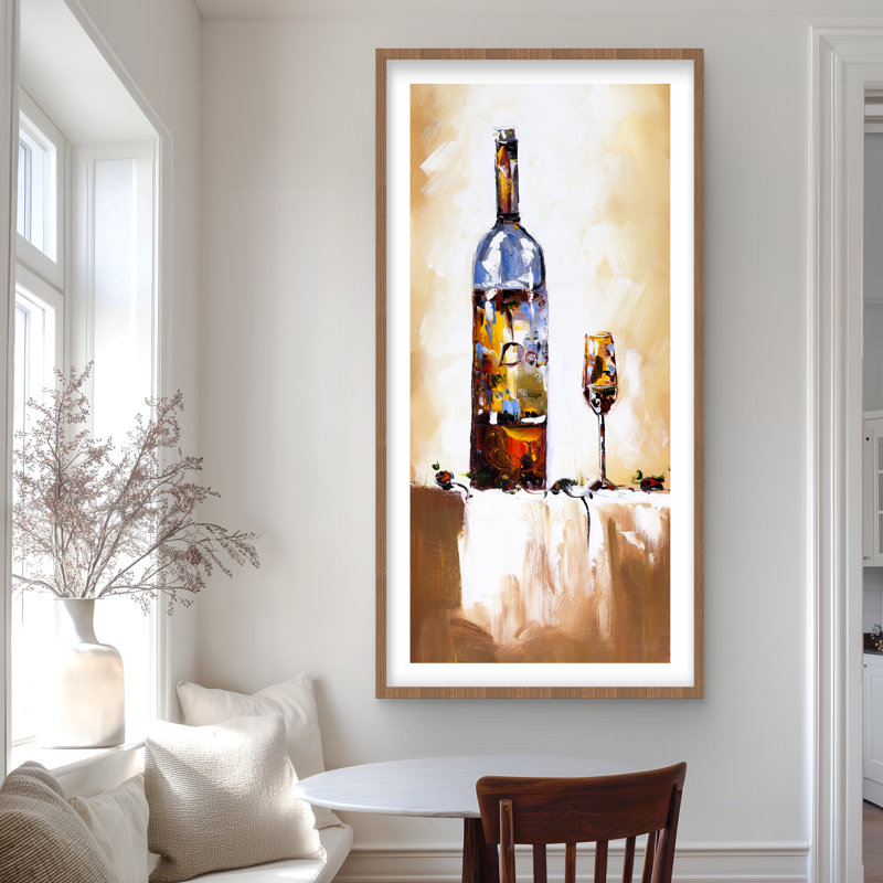 White Wine Kitchen Food Matted Print | Home Decor Art