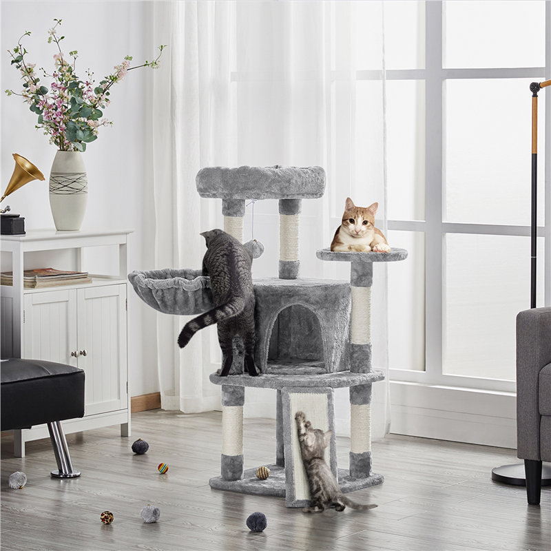 Davalos 42'' H Cat Tree, Light Grey