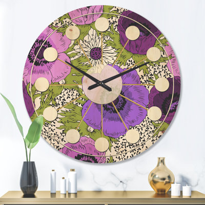 Horloge murale fantaisie en bois