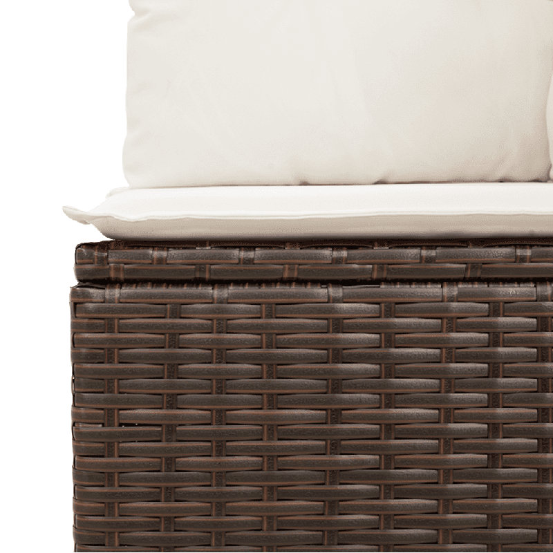 Vidaxl Garden Sofa Set , Brown, White