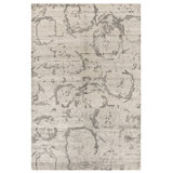 Hand-Knotted High-Quality Silver and Beige Area Rug