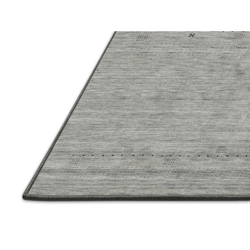 Tapis contemporain gris, Rectangle 7 pi x 10 pi