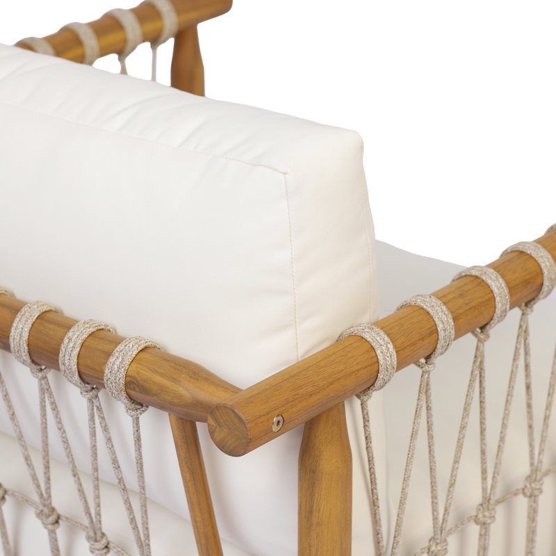 Fauteuil club en bois d'acacia, Teak