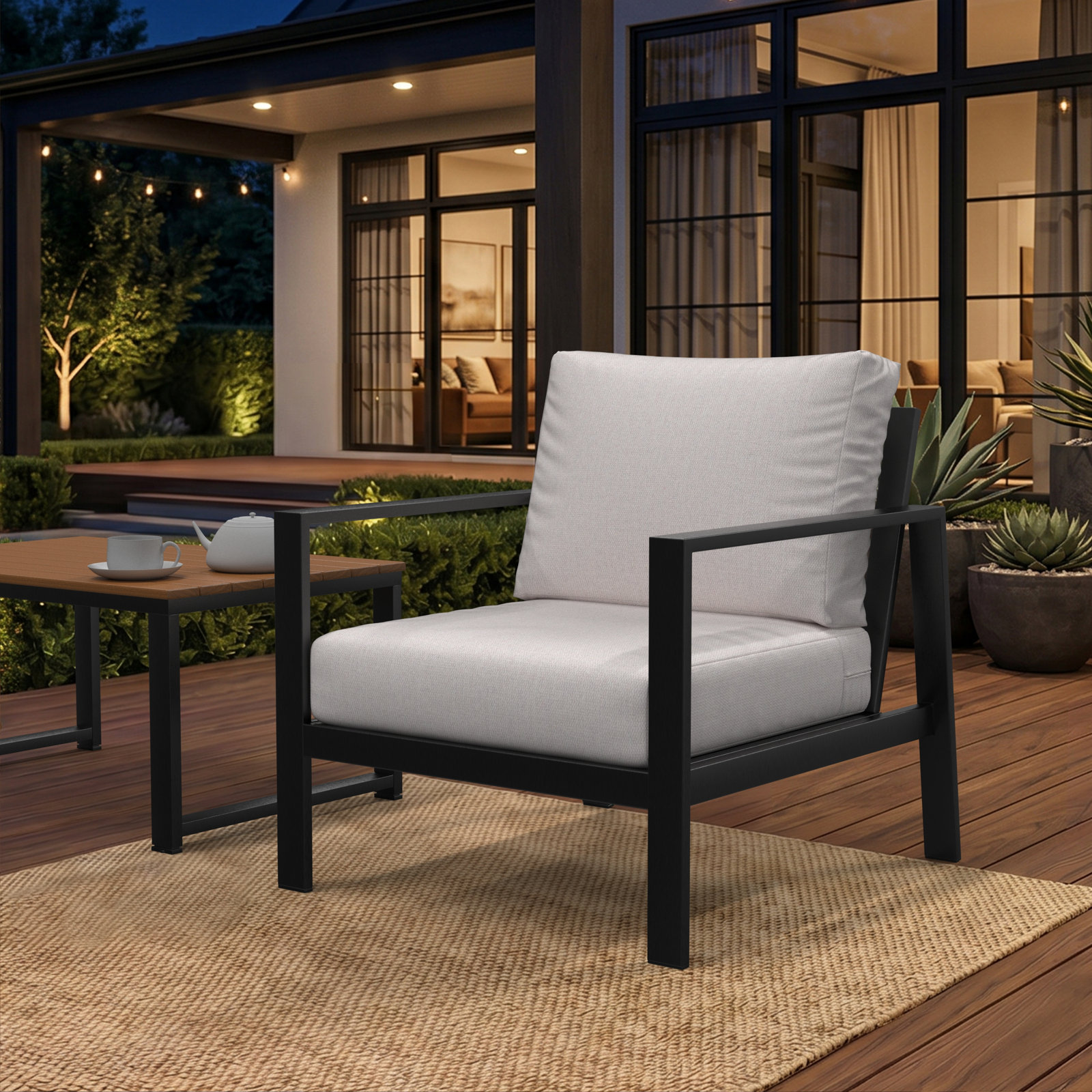 Lani 24" Sunbrella® Seat and Back Cushion, Sunbrella® Play Snow