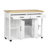 47" Kitchen Island with Extendable Dining Table, Power Outlet & Internal Storage Rack (White)-129470393