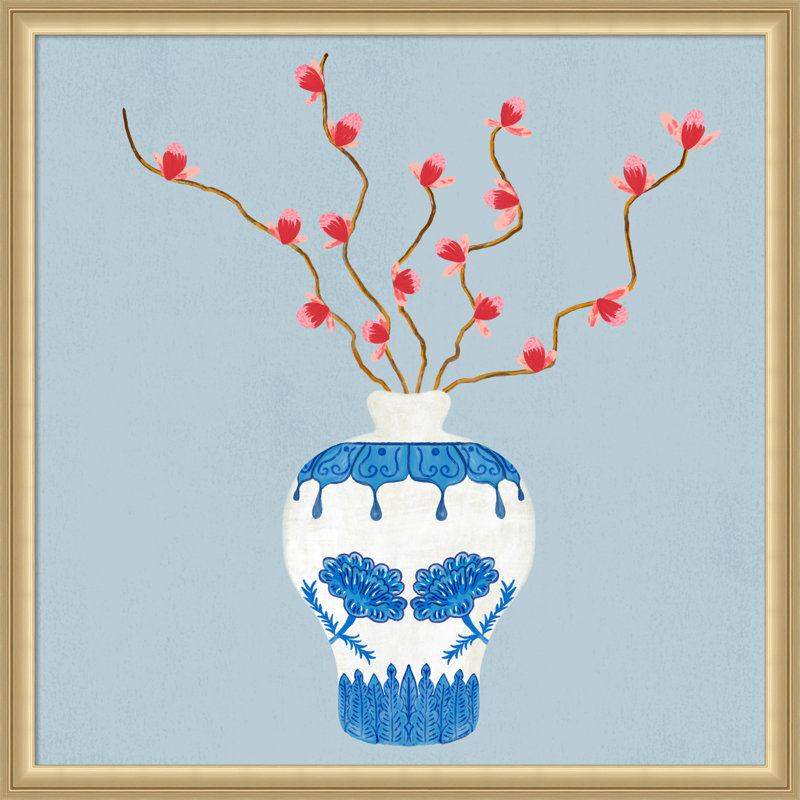 «Ming Vase» par Carrie Cantwell, reproduction d'art sur toile encadrée