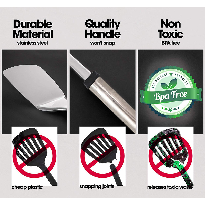 Essential Stainless Steel Cooking Utensil Set, 8-Piece