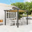 2.37m x 2.97m x 2.97m Pergola