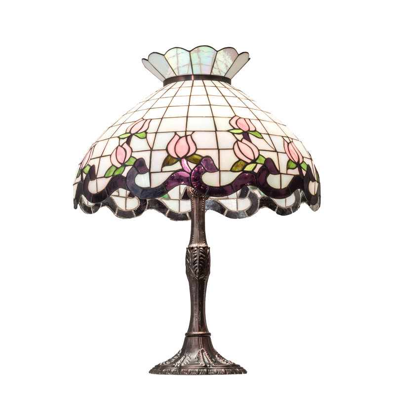 Lampe de table 26 "haute rose, Rose / blanc