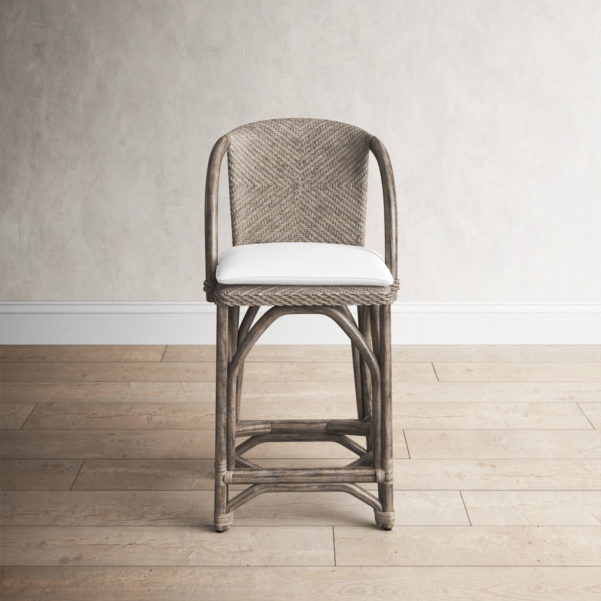 Gray woven 2024 bar stools