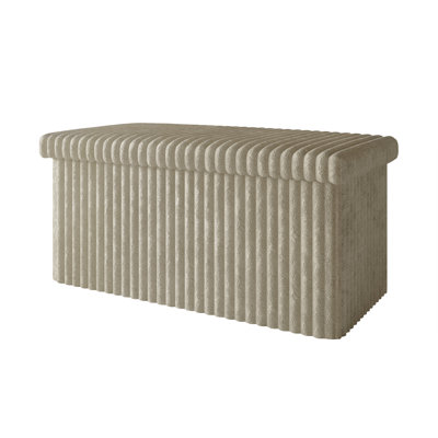 Florence 30" Upholstered Folding Storage Bench by Ebern Designs
