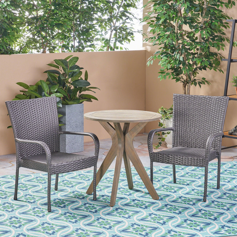 Ensemble bistro 2 personnes 27,5 po Gustel, gris