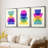 Bright Stack I  -Custom Framed  Wrapped Gallery Canvas - 3 Pieces-1547584579-1547584591