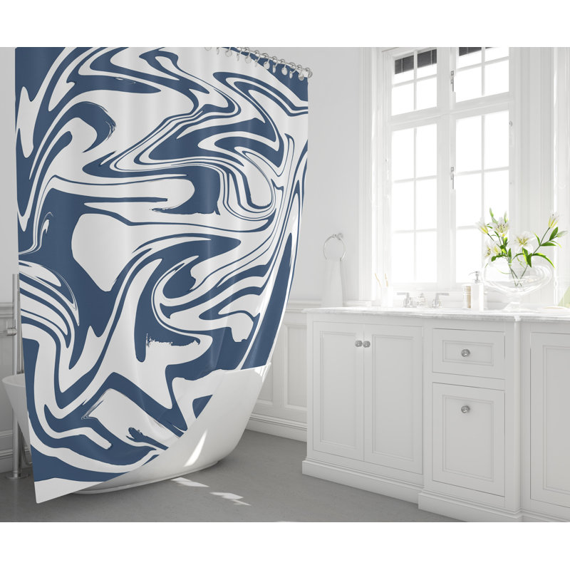 Abstract Shower Curtain, 72" H x 70" W