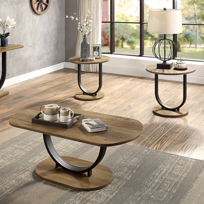 Industrial Style 3Pc Coffee Table