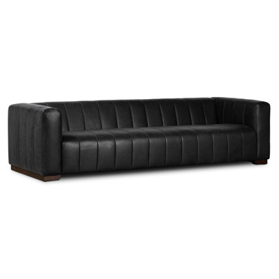 Canale Full-Grain Genuine Italian Leather Tufted Sofa