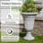 2-Pack Trophy Shaped Pedestal Planters, 23.6" Tall Outdoor Urn Flower Pots With Solid Base, Elegant Pattern, Weather-Resistant HDPE-116832553