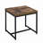 Weathered Oak and Black Rectangular End Table