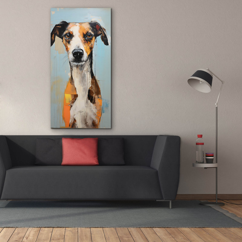 «Hound 1» par Sean Parnell, art mural sur toile, H 60 po x l 30 po x P 1,5 po