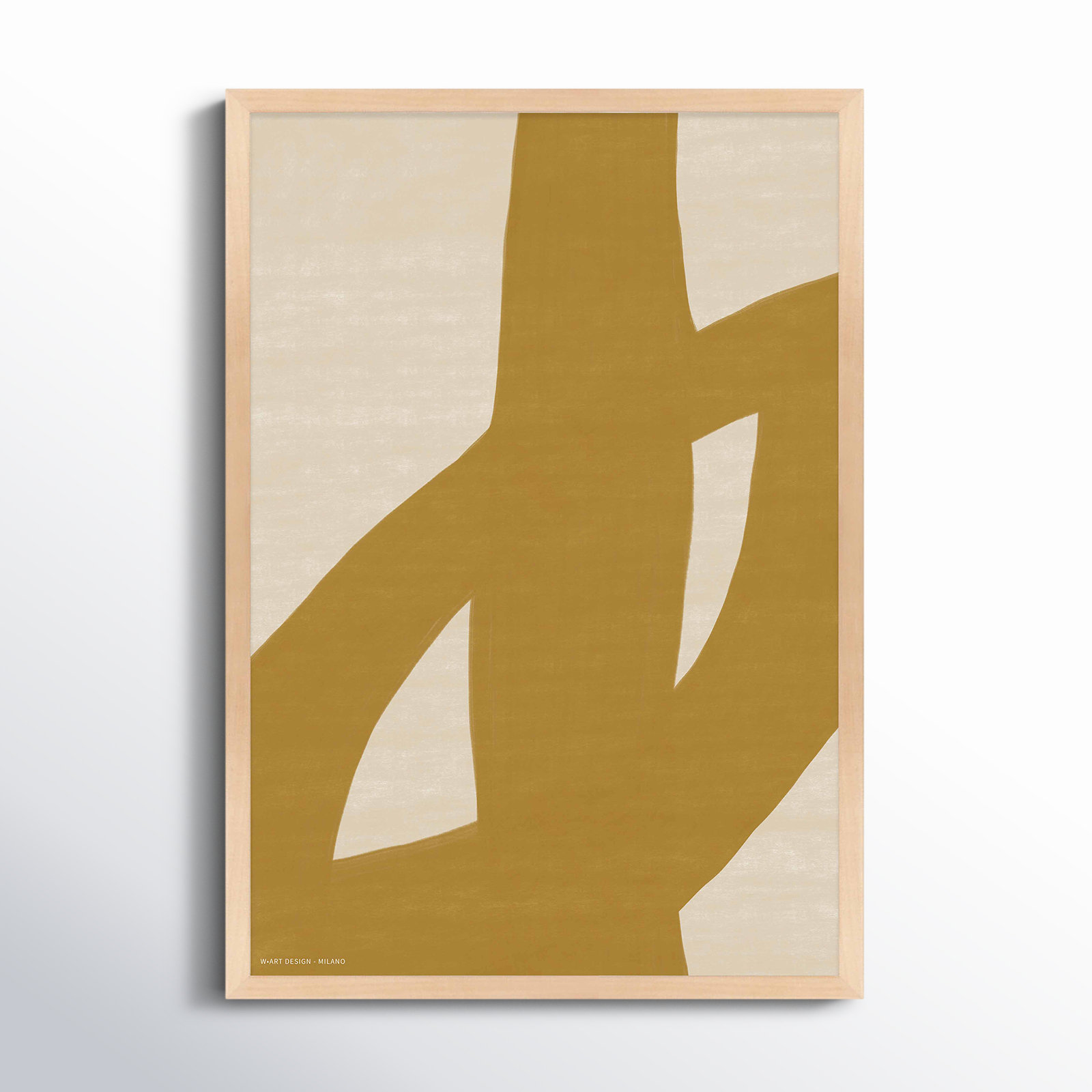 Form And Fusion 1 by Romina Gadler, Maple Framed Paper, 25" H x 17.5" W x 1.25" D