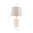 Evadne White/Gold Ceramic Geometric Table Lamp