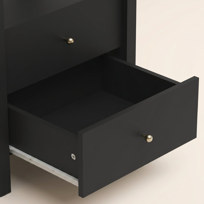 Kylo Modern 2 Pieces Bedroom Set, 2 Pcs: Bed, Nightstand, King