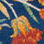 Tapis floral bleu marine / orange / jaune Weyland-1776106471