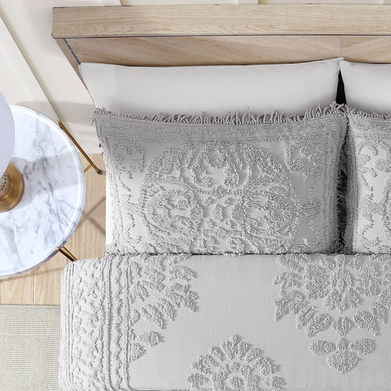 Taie décorative en chenille, Jaune, Taie décorative de très grande taille