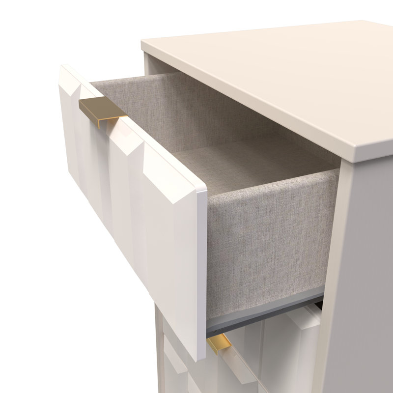 Allem 45cm W Manufactured Wood Bedside Table, Kashmir Gloss/Kashmir