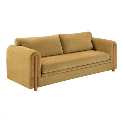 Modern 3-seater Upholstered Couch 79.1" Sofa Couch Accent Sofa For Living Room, Apartment and Small Space, Yellow