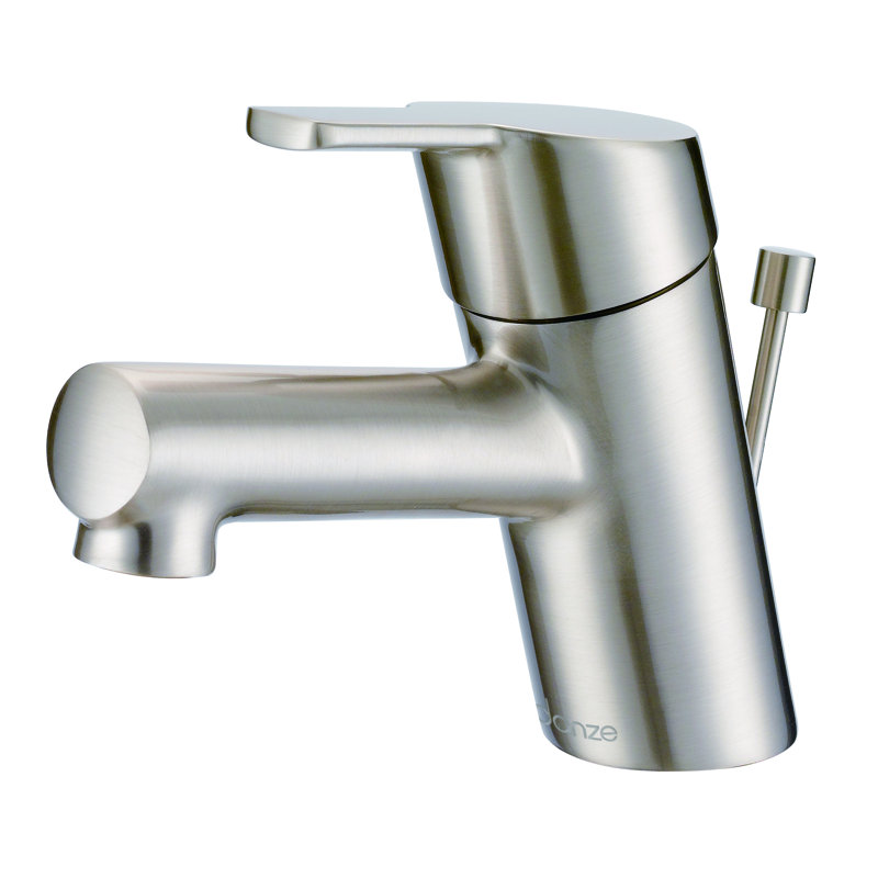Robinet de salle de bain monotrou avec drain Amalfi, Nickel brossé