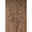 Ensemble de 3 décorations murales florales en bois brun sculpté Antefix l 16 po x H 55 po