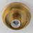 1-Light Transitional Ribbed Glass Flush Mount Ceiling Light with Gold Finish