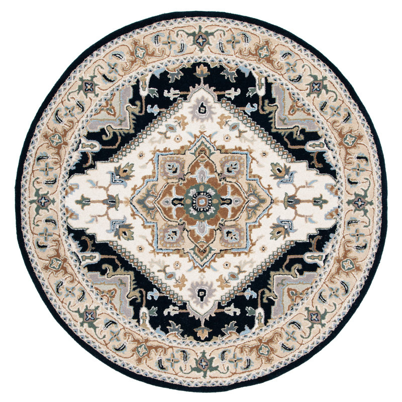 Heritage Hand Tufted Wool Oriental Rug, Round 6'