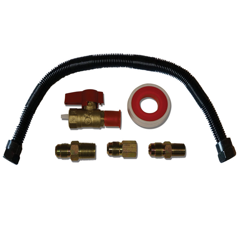 Cloyd Brass Hook-up Kit, 24" W