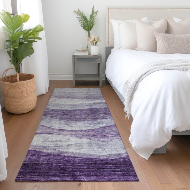Machine Washable Indoor/Outdoor Chantille ACN1141 Lavender Rug, Runner 2'3" x 7'6"