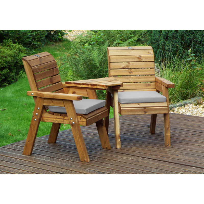 Farrell Solid Wood Outdoor Bench, Grey