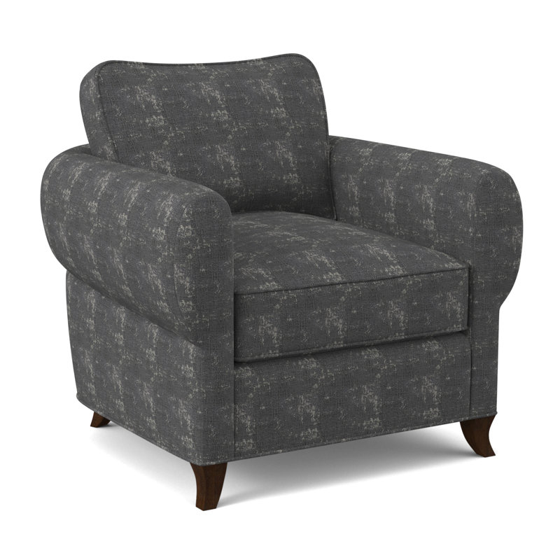 Cocoon Armchair, American Walnut, Filigree Ivory 100% Polyester