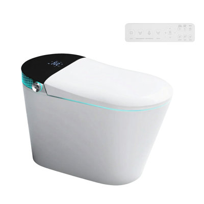Toilette allongée intelligente à chasse automatique 1,28 / 1,6 GPF Wynn avec bidet intégré