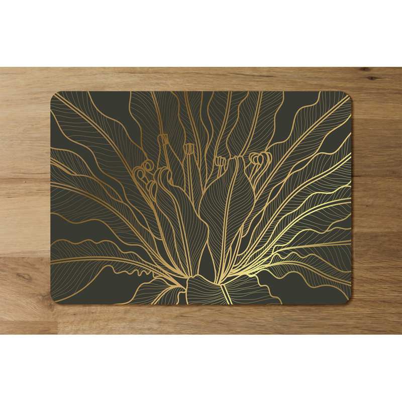Duel Wood Floral Rectangle Placemat