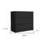  Commode 3 tiroirs 34 "noire