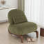 Chaise d'appoint en velours avec pieds en bois massif et coussin moelleux, fauteuil de lecture sans accoudoirs-1900683874
