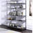 Rustic Gray Oak & Chrome Finish Bookshelf