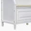Banc de rangement rustique multifonctionnel (blanc)-698614439